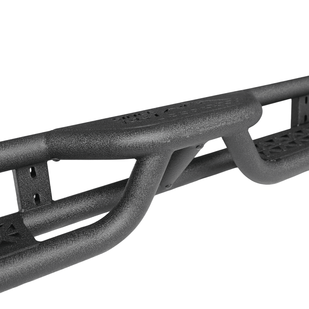 Coated Black Carbon 6 - Inch 2 - Stairs Side Step Rails Step Bars Steel Nerf Bars Running Boards Compatible with Jeep Wrangler JL 4 Doors 2018 - 2025 - Fab Heavy Parts