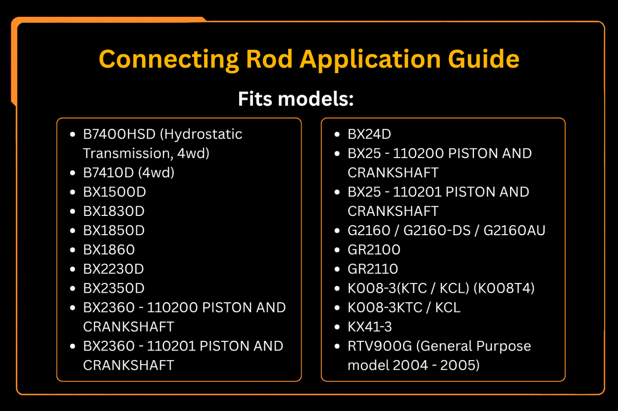 Connecting Rod 16851 - 22017 16851 - 22012 16851 - 22015 16851 - 22010 for Kubota D722 D902 Engine - Fab Heavy Parts