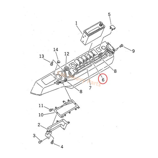 Faire du faisceau de câblage de la console 20y-06-25140 20Y-06-23880 Fits pour l'excavateur Komatsu PC100-6 PC120-6 PC130-6 PC200-6 PC210-6 PC300-6 PC400-6