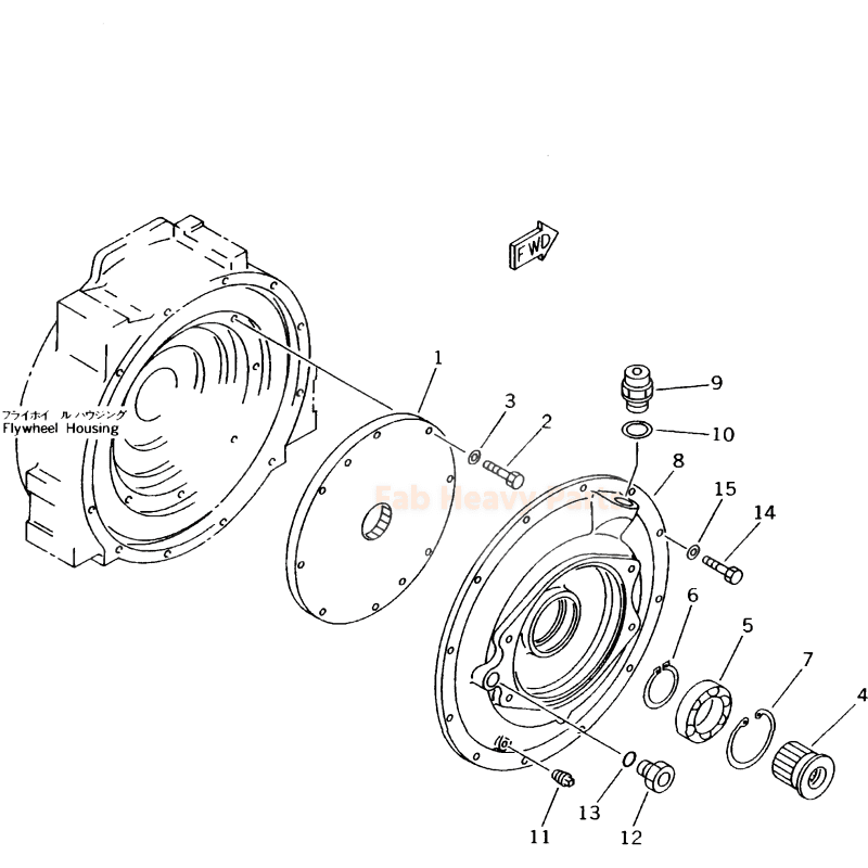 Coupling 203 - 01 - 59610 203 - 01 - 41130 Fits Komatsu PC120 - 5 PC100 - 5 4D95 - Fab Heavy Parts