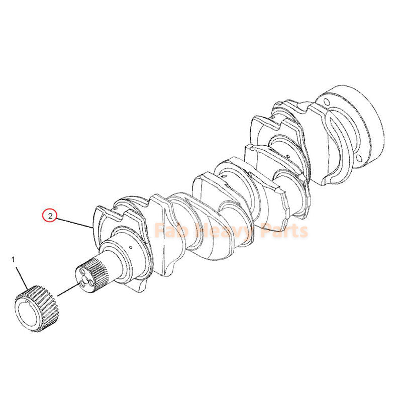 Crankshaft 308 - 4729 3084729 Fits for Caterpillar CAT Engine 3054C C4.4 Backhoe Loader 414E 416D 420D 422F2 424D 428D 430D 432D 432E 434E 442D 444E - Fab Heavy Parts