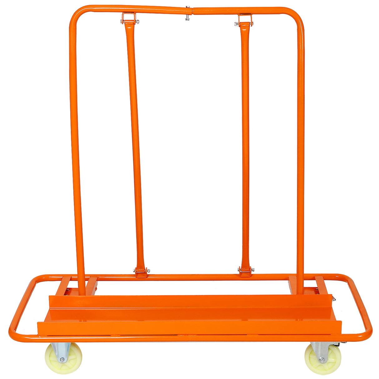 Heavy Duty Drywall Sheet Cart & Panel Dolly 1600lbs Load Capacity Casters with Brake--Orange