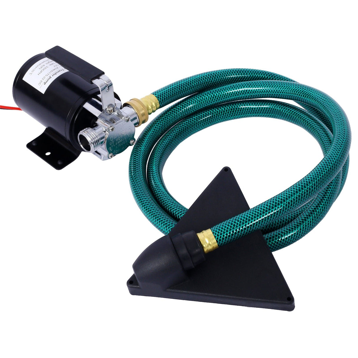 DC 12 - Volt 1/10HP 330GPH Battery Powered Mini Portable Electric Utility Sump Transfer Water Pump with Water Hose Kit - Fab Heavy Parts