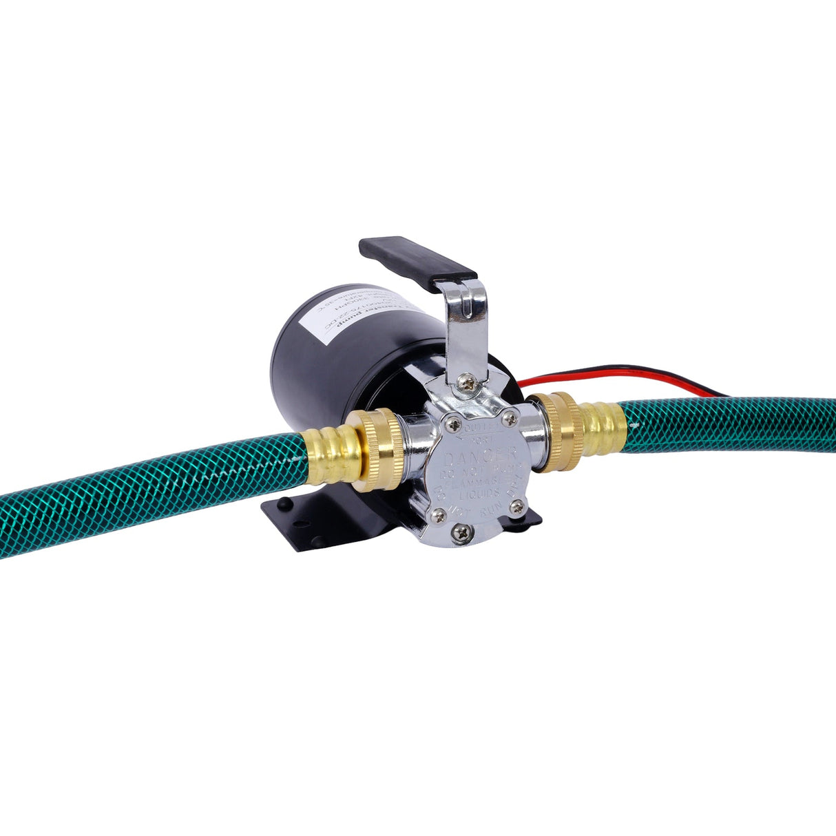 DC 12 - Volt 1/10HP 330GPH Battery Powered Mini Portable Electric Utility Sump Transfer Water Pump with Water Hose Kit - Fab Heavy Parts