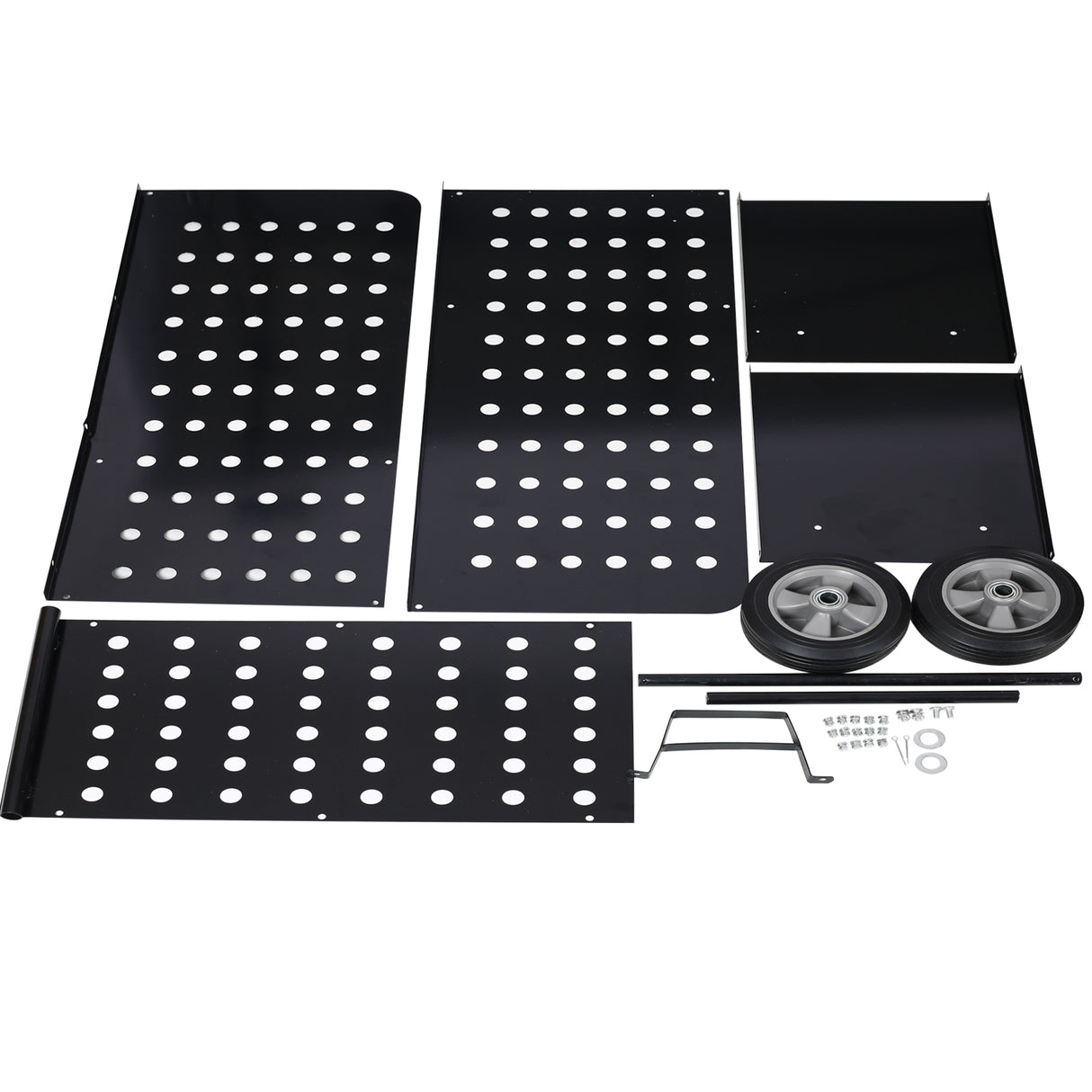 Firewood Fireplace Log Cart 200lbs Capacity Wood Rack Heavy Duty--Black