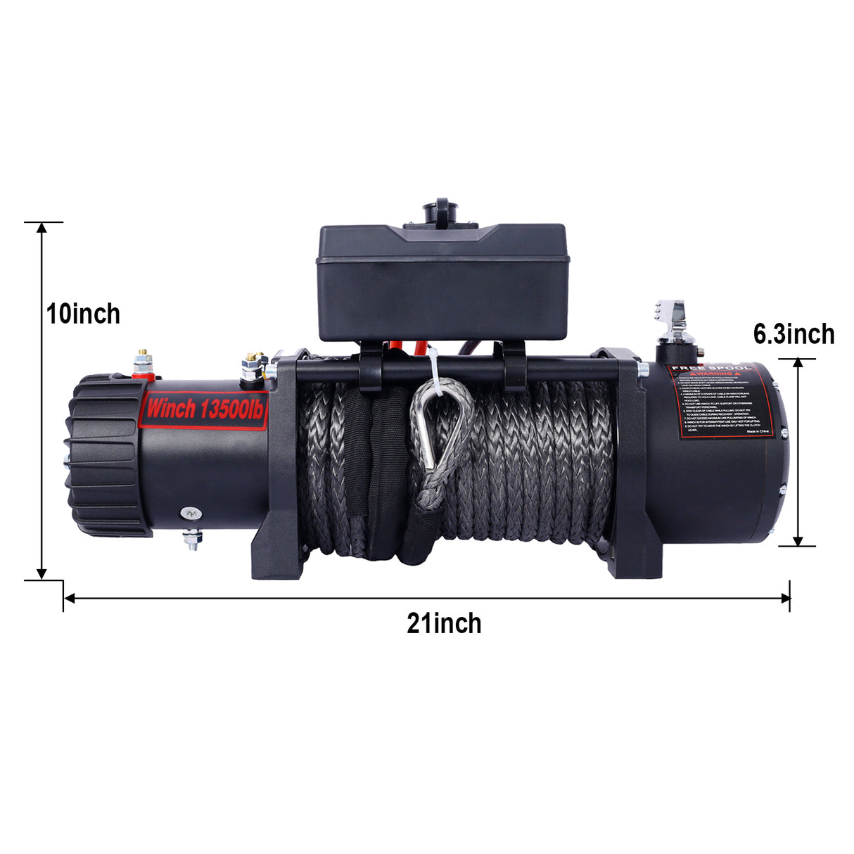 Winch 13500 lb. Load Capacity Electric 12V DC Power with Wireless Remote