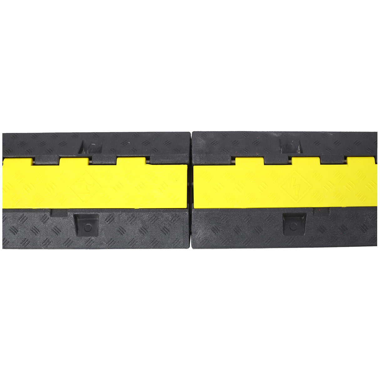 3 Packs Cable Protector Ramp 2 Channels Bilis ng Bump Hump Rubber Modular Rated 11000 lbs na Kapasidad ng Pag -load