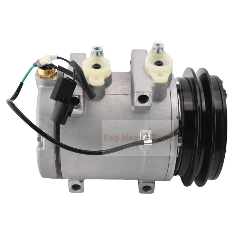 DKV14C A/C Compressor 11N6 - 90040 Fits for Hyundai HL730 - 7 HL730TM - 7 HL740 - 3 HL740 - 7 HL740TM - 7 HL757 - 7 Fits CASE 1221E Wheel Loader - Fab Heavy Parts