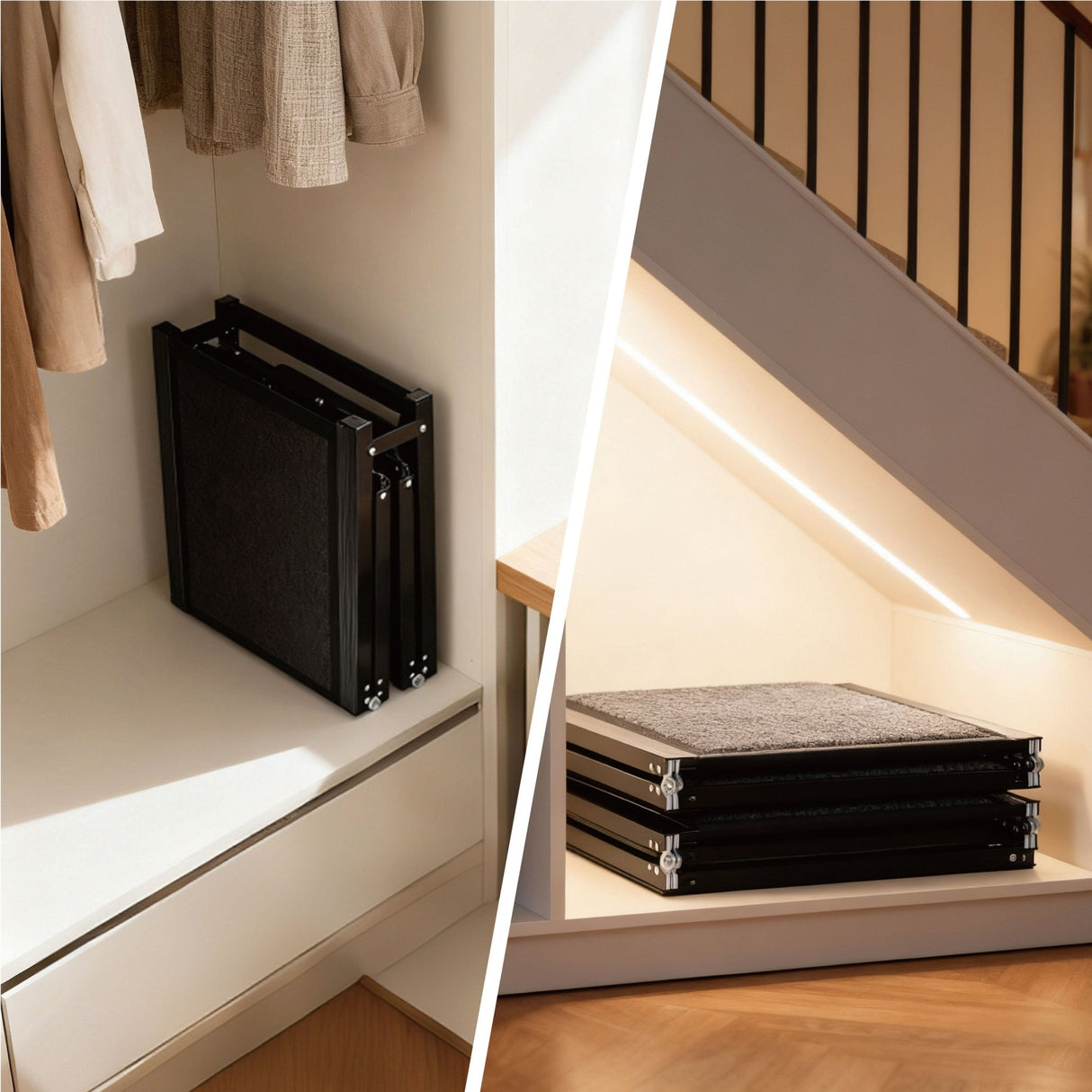 Dog Ramp for Car 65"X17.2" Large Folding Pet Stair Ramps for Truck SUV with Non - Slip Surface Outdoor Dog Car Ramp for Medium & Large Dogs - Fab Heavy Parts