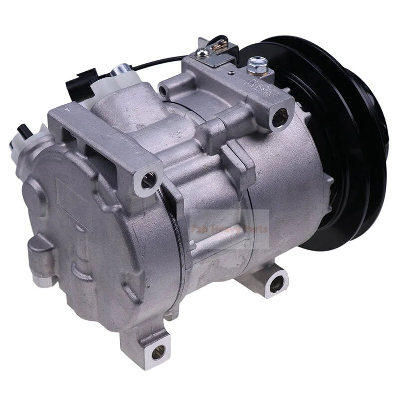 Doowon DV9 A/C Compressor with Single Groove 12 Volt Clutch TE16 - 0023A Fits for Kioti Tractor - Fab Heavy Parts