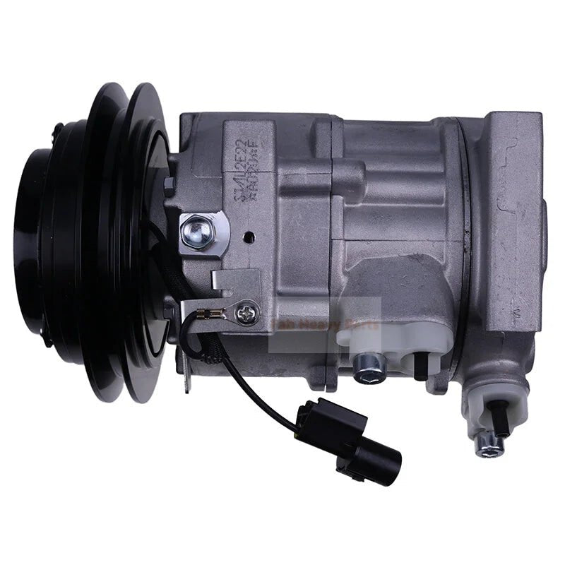 Doowon DV9 A/C Compressor with Single Groove 12 Volt Clutch TE16 - 0023A Fits for Kioti Tractor - Fab Heavy Parts