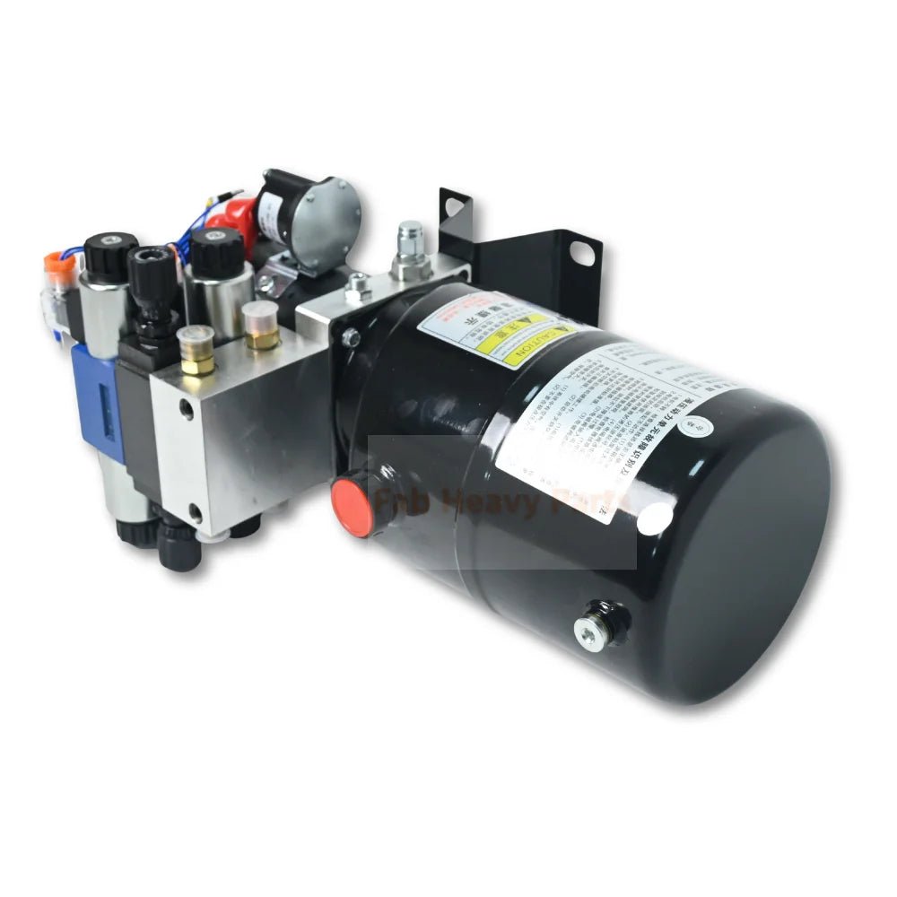 Double Acting Hydraulic Power Unit 3kW 24V DC 8 Quart Steel Tank 1.8GPM 2900PSI SAE 8 Fits for Dump Trailer Car Lifting - Fab Heavy Parts