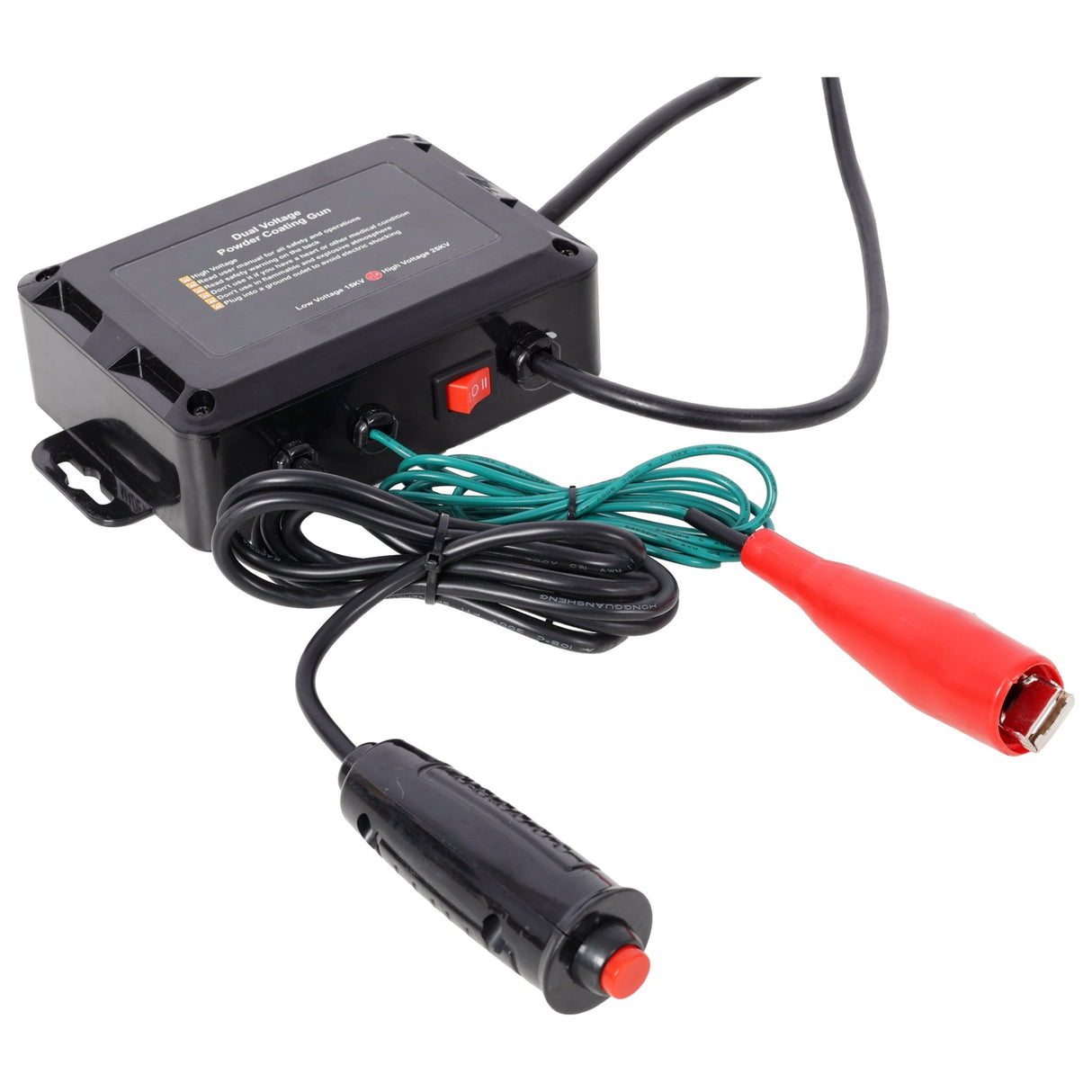 Dual Voltage 15KV 25KV Powder Coating Gun System with Clear Bottle 120V, 60HZ - Fab Heavy Parts