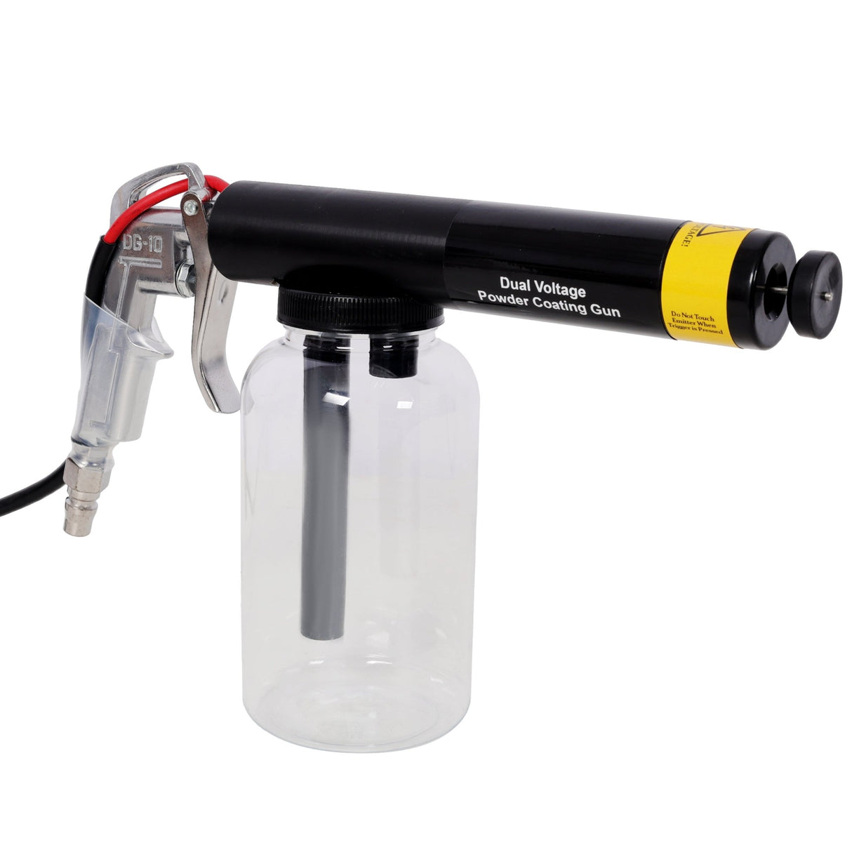 Dual Voltage 15KV 25KV Powder Coating Gun System with Clear Bottle 120V, 60HZ - Fab Heavy Parts