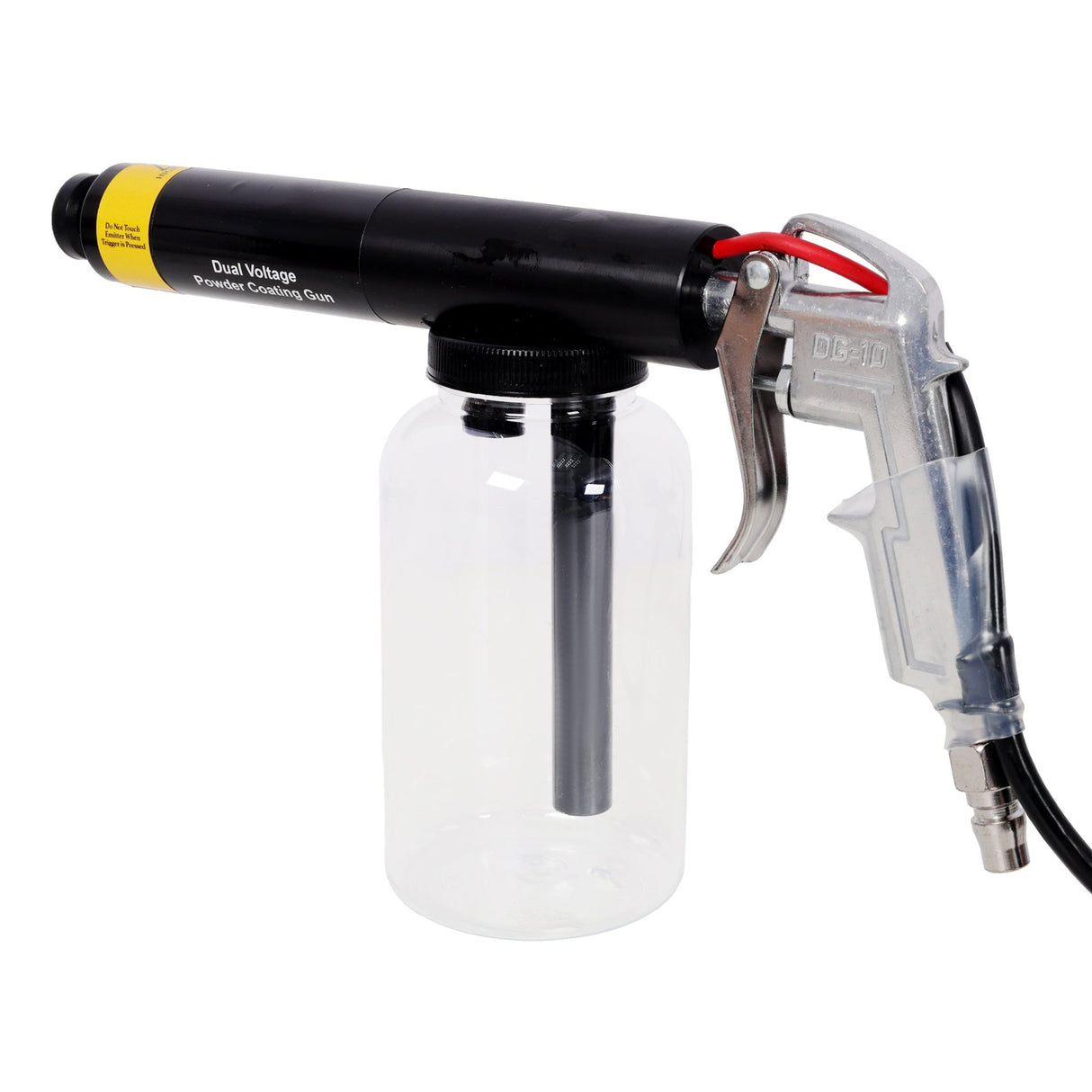 Dual Voltage 15KV 25KV Powder Coating Gun System with Clear Bottle 120V, 60HZ - Fab Heavy Parts