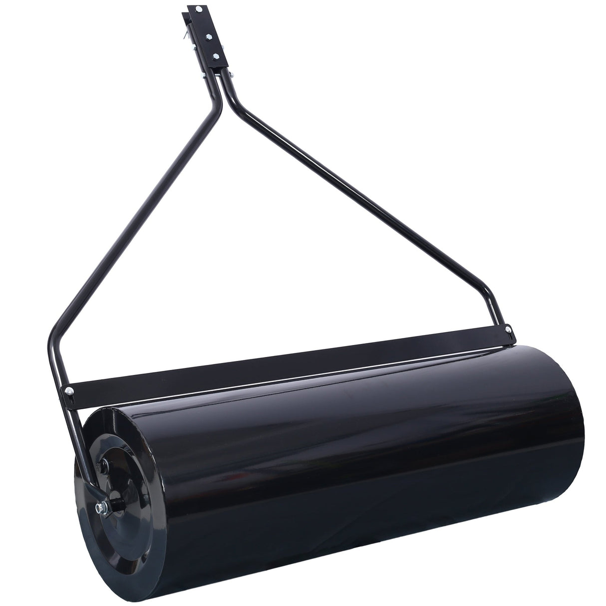 Durable Iron Lawn Roller 26Gal 220 lb Capacity 40' Width ATV Tow - behind - Black - Fab Heavy Parts