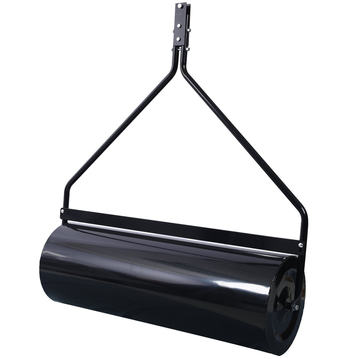 Durable Iron Lawn Roller 26Gal 220 lb Capacity 40' Width ATV Tow - behind - Black - Fab Heavy Parts