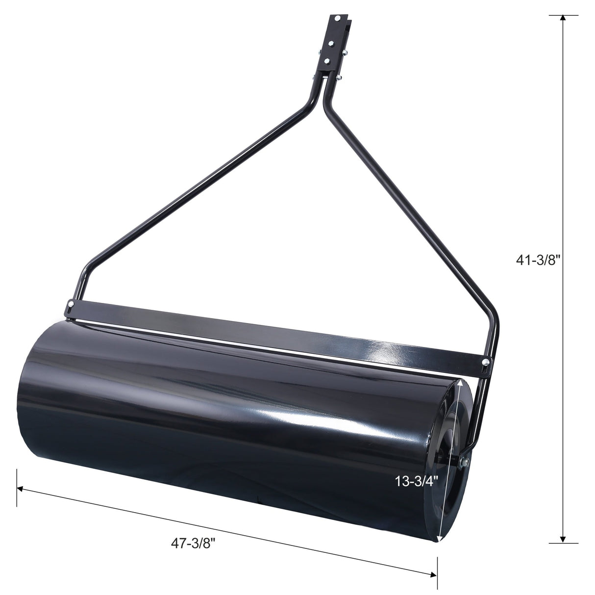 Durable Iron Lawn Roller 26Gal 220 lb Capacity 40' Width ATV Tow - behind - Black - Fab Heavy Parts