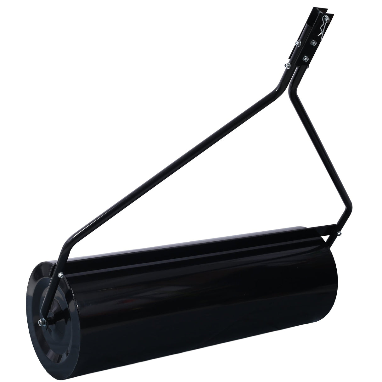Durable Iron Lawn Roller 26Gal 220 lb Capacity 40' Width ATV Tow - behind - Black - Fab Heavy Parts
