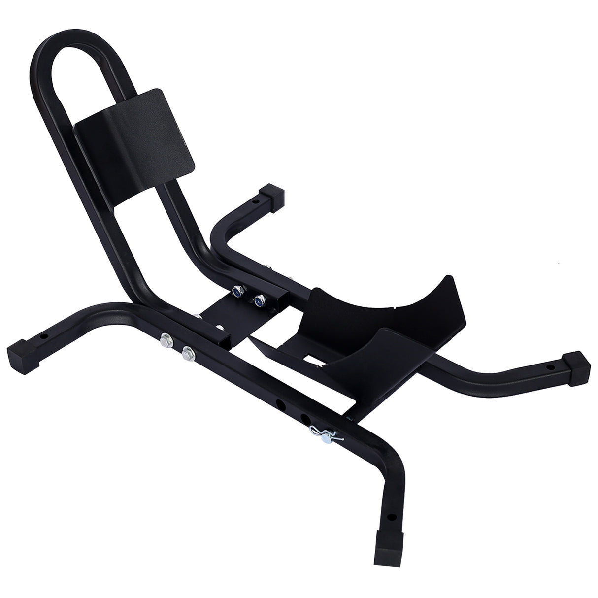 Cuña para neumático delantero de 1200 lb, soporte para ruedas de alta resistencia para 17"-21" Ruedas de acero--Negro