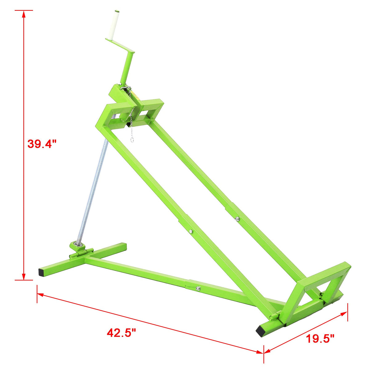 Easy Lawn Mower Lift 800 Lbs Capacity Ride - on Cleaning Aid Universal + 45° Tilt Adjustable - Green - Fab Heavy Parts
