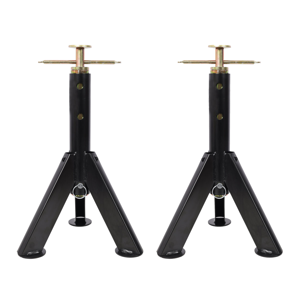 2PACK RV Adjustable Telescoping Stabilizer Jack Stand Supports Steel 16 to 30 Inches 6,000 Lbs Capacity