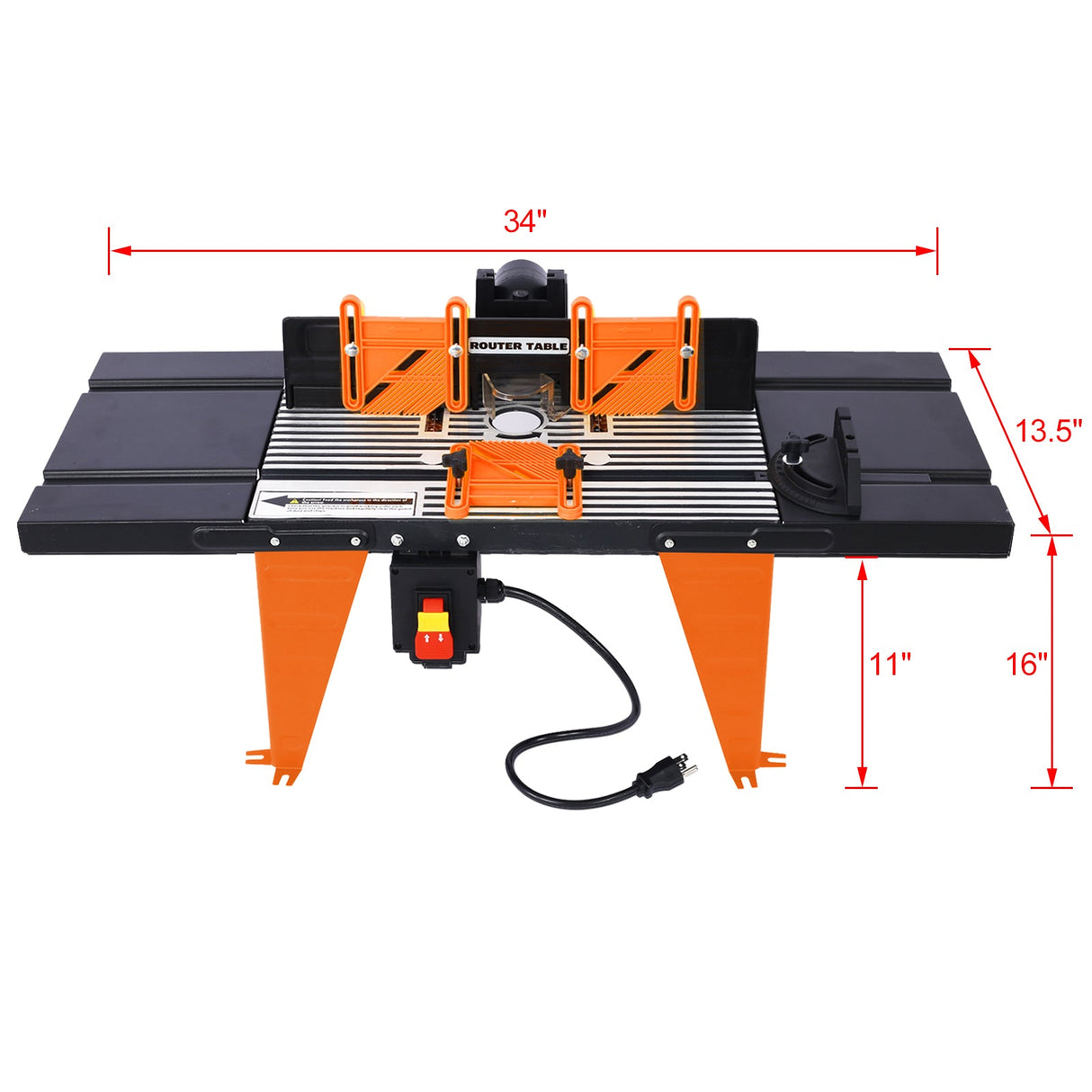 Electric Benchtop Router Table Wood Working Tool - Black+Orange - Fab Heavy Parts