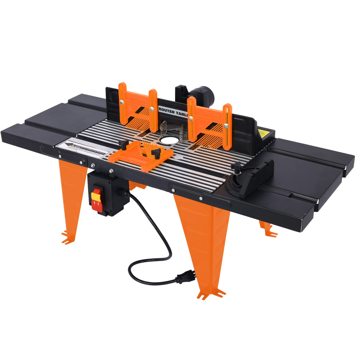 Electric Benchtop Router Table Wood Working Tool - Black+Orange - Fab Heavy Parts