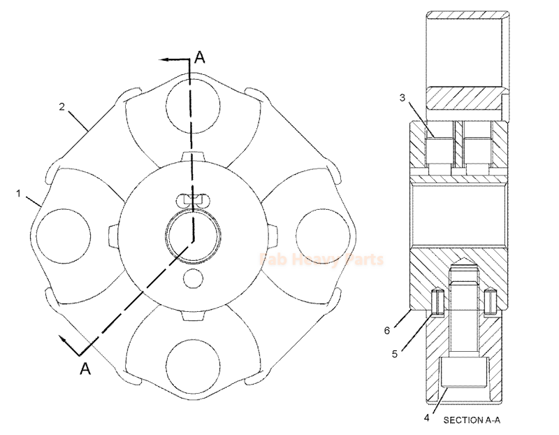 Element Coupling 085-7572 0857572 Fits for Caterpillar CAT E330 E330B E330L E300B W330B