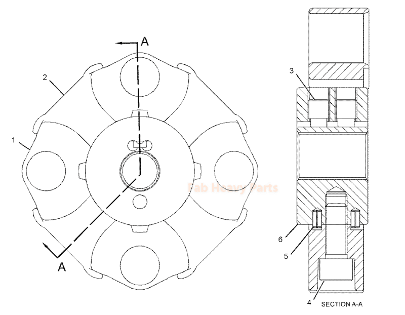 Element Coupling 085 - 7572 0857572 Fits for Caterpillar CAT E330 E330B E330L E300B W330B - Fab Heavy Parts