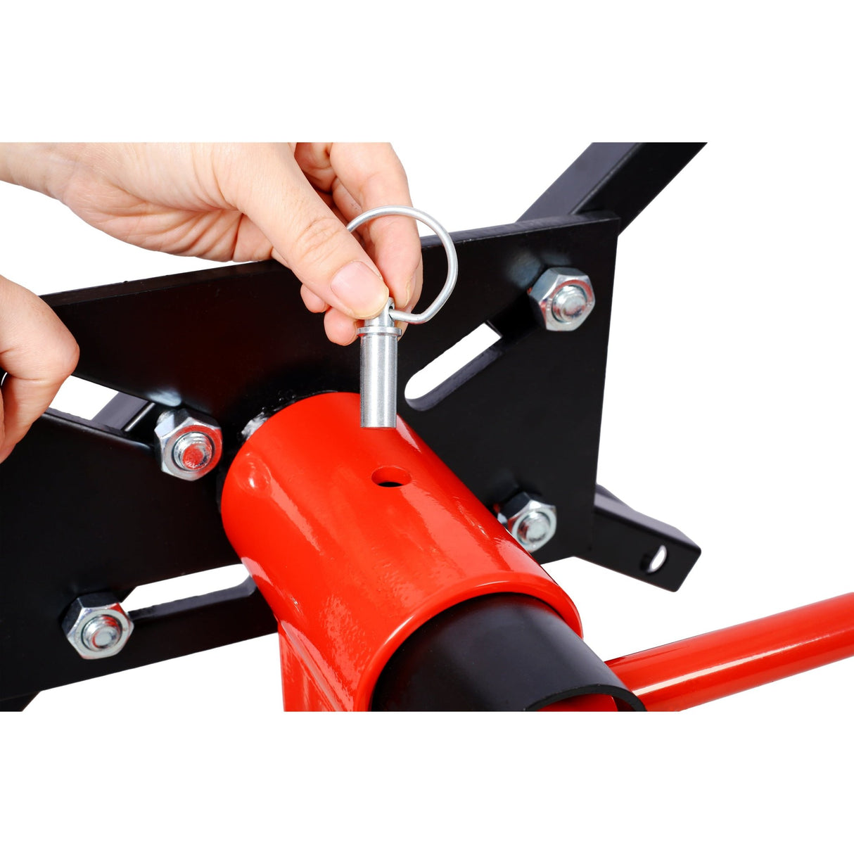 Engine Stand 1500 LBS Motor Stand with 4 Wheels 360 Degree Rotating Head & 4 Adjustable Arms - Red - Fab Heavy Parts
