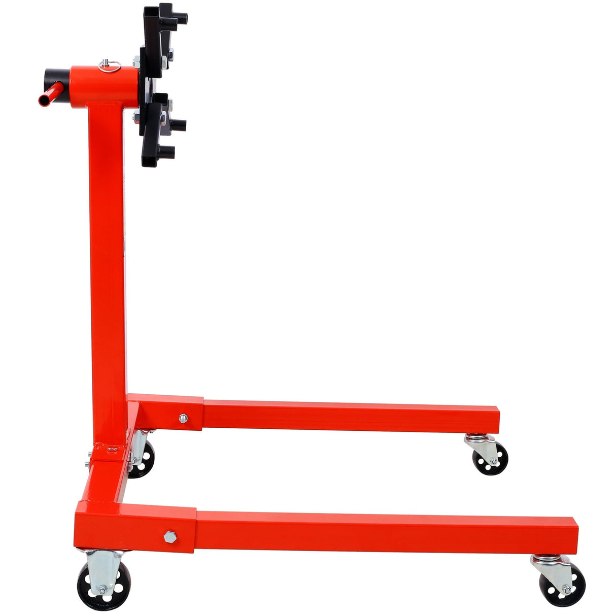 Engine Stand 1500 LBS Motor Stand with 4 Wheels 360 Degree Rotating Head & 4 Adjustable Arms - Red - Fab Heavy Parts