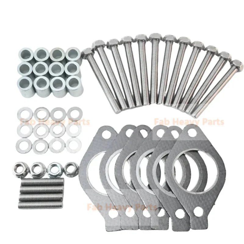 Exhaust Manifold Hardware Kit With Spacers Fits CAT C13 Engine - Fab Heavy Parts