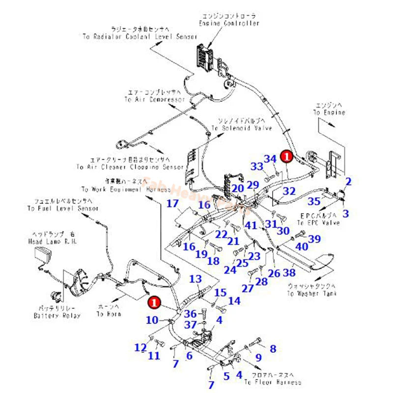 External Outer Wiring Harness 208-06-71111 208-06-71113 Fits for Komatsu Excavator PC400-7 PC400LC-7