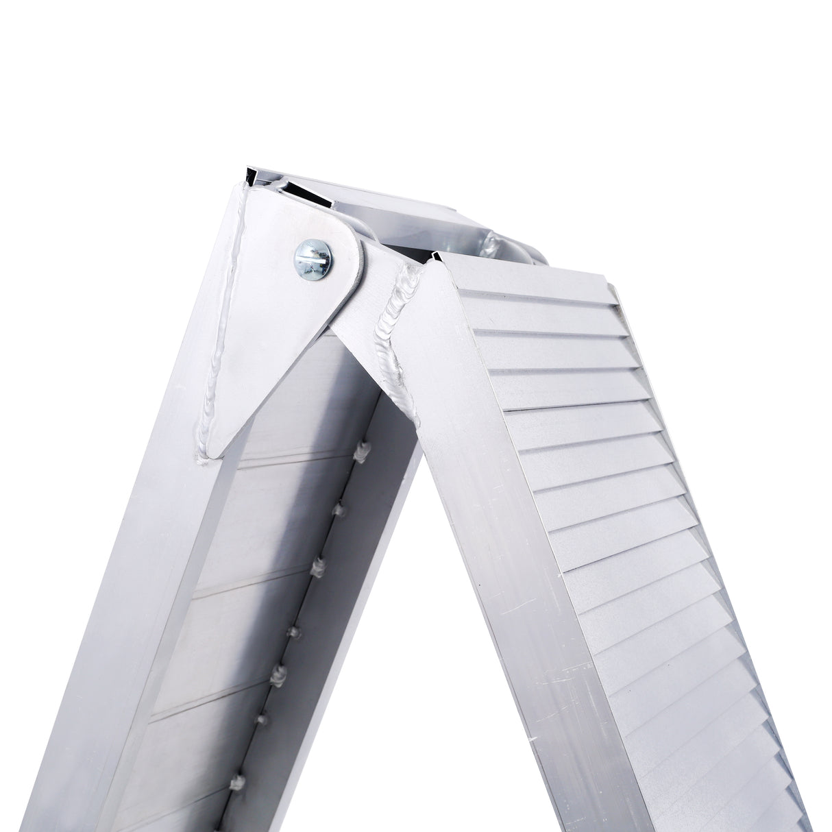 2PCS Truck Ramps 80"x12" Portable Loading Ramp 1500 LBS Capacity Aluminum Folding with Handle & Buckle--Silver