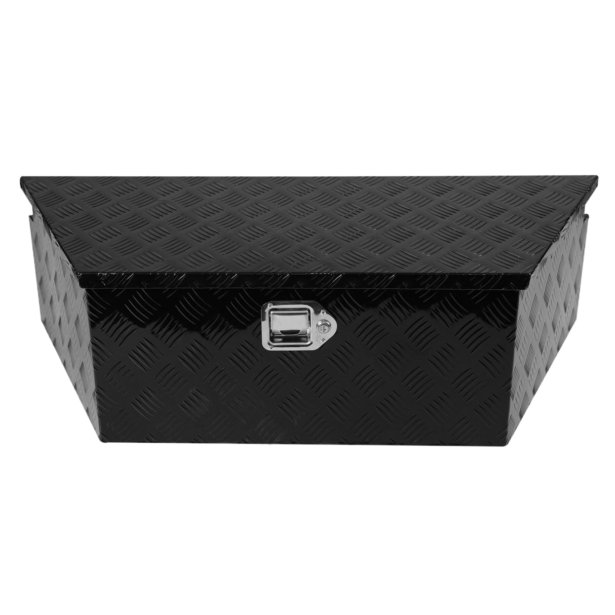 38.8"x16.5"x12" Truck Tool Box Aluminum Utility Trailer Tongue Tool Box 5 Bar Tread with Lock & Keys
