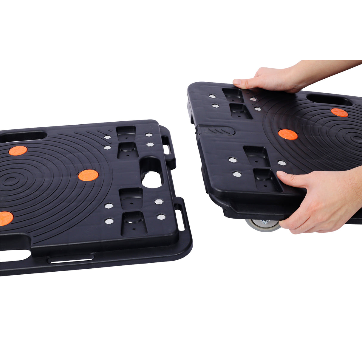 4Pcs Heavy Duty Interlocking Moving Dolly with 4 Wheels 23.6 x 15.7 Inch 330 Lbs Capacity Each Count