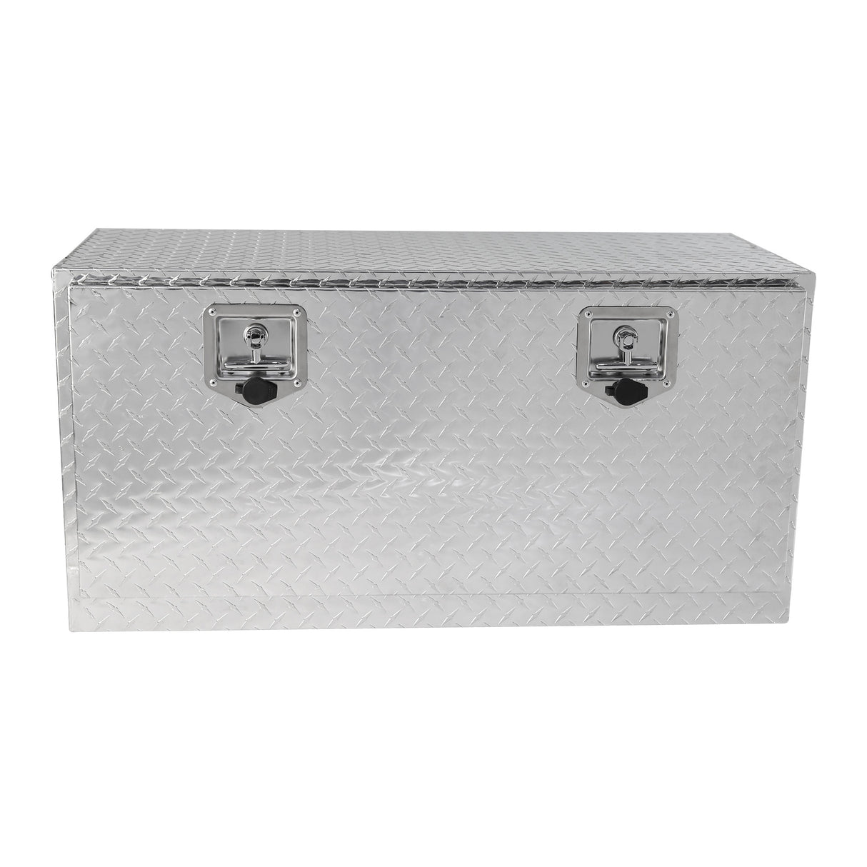 36 Inch Truck Tool Box 36"×17"×18" Heavy Duty Aluminum Silver Tread Tool Box with Locks and T-Handle Latch Key