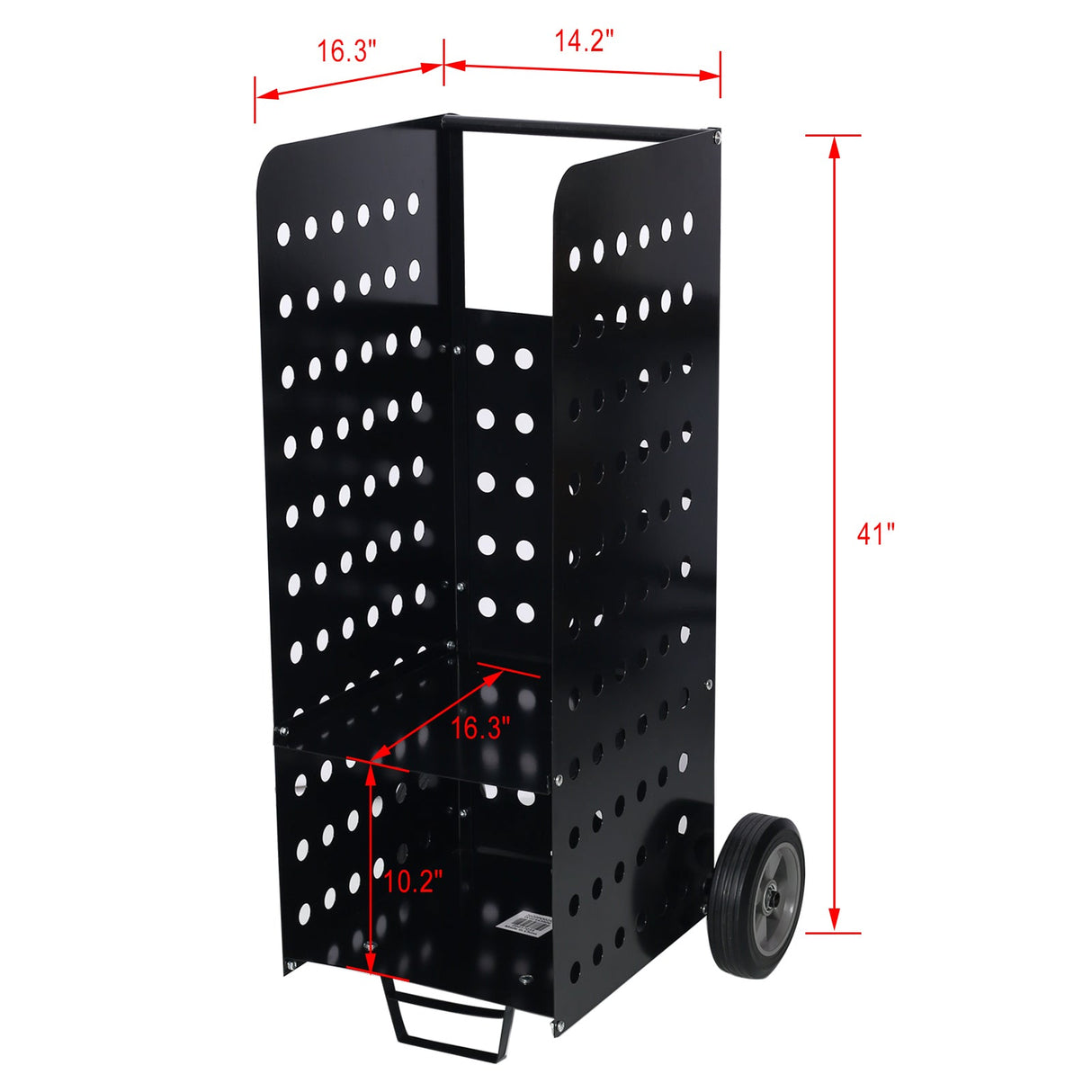 Firewood Fireplace Log Cart 200lbs Capacity Wood Rack Heavy Duty - Black - Fab Heavy Parts