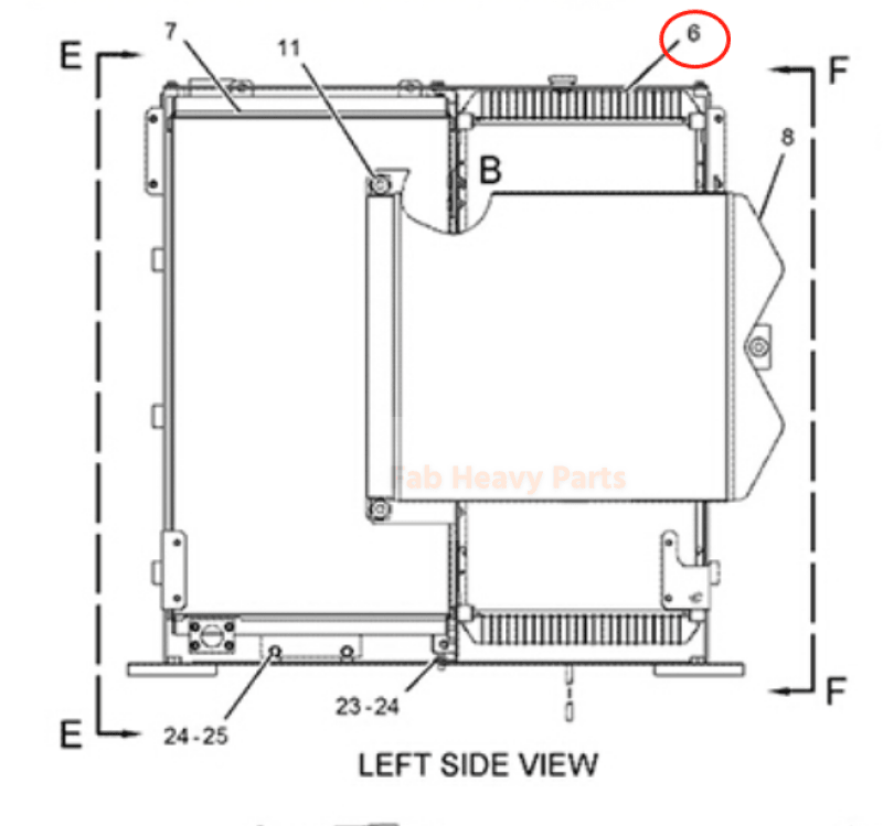 Fits for Caterpillar Excavator CAT 330D 336D 336D2 340D L M330D Hydraulic Radiator Core Assembly 245 - 9359 2459359 - Fab Heavy Parts