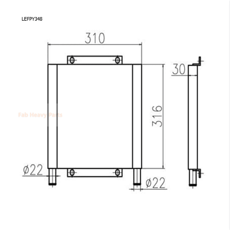 Fits For Komatsu Excavator PC27MR - 1 PC28UU - 3 PC30MR - 1 PC30UU - 3 Hydraulic Oil Cooler Assembly 21U - 03 - 31131 21U - 03 - 31132 - Fab Heavy Parts