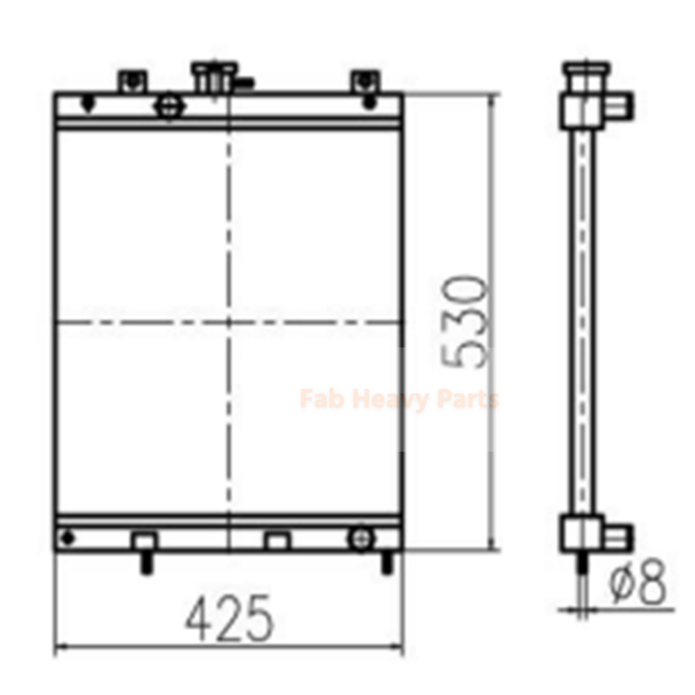 Fits For Komatsu Excavator PC30R-8 PC35R-8 PC40R-8 PC45R-8 Hydraulic Radiator Assembly 20T-03-81110