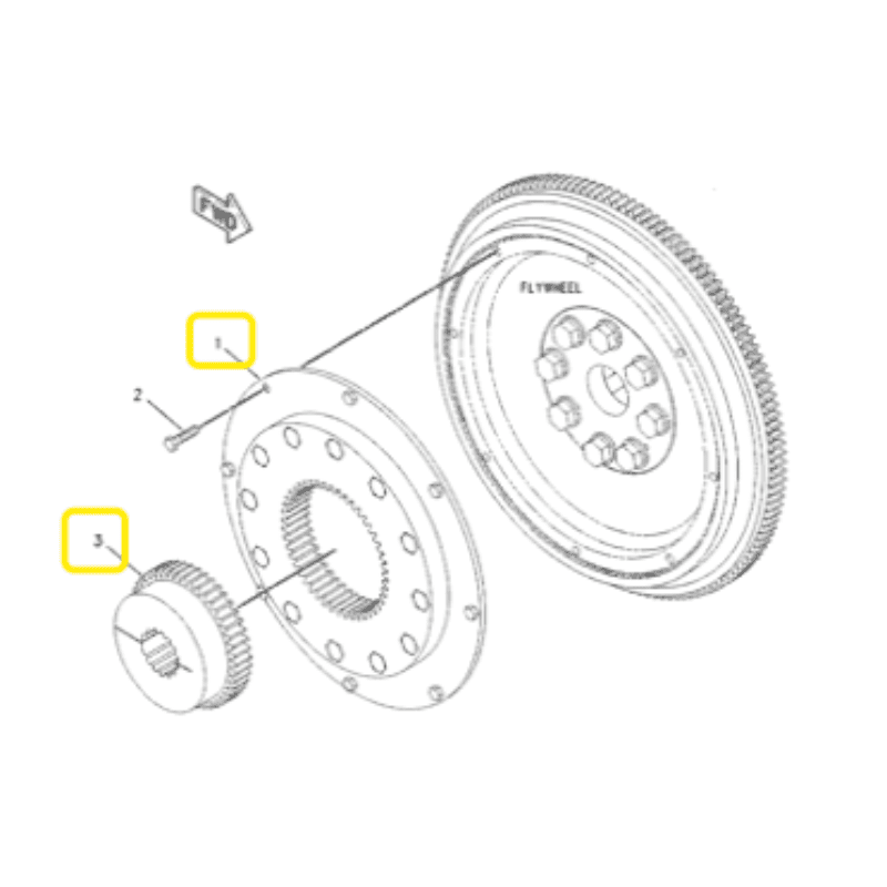 Flange With Hub 1771430 1771431 Fits Caterpillar CAT E345B 345B W345B - Fab Heavy Parts