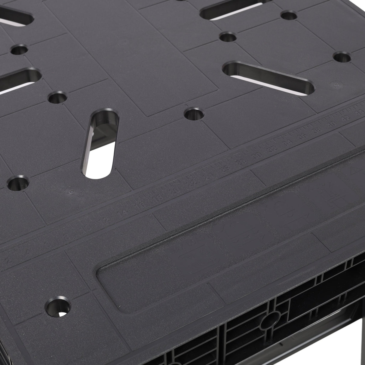 Foldable Work Bench Portable Workstation Work Bench Suitable for Garage Workshop and Home 1650LBS Capacity - Black - Fab Heavy Parts