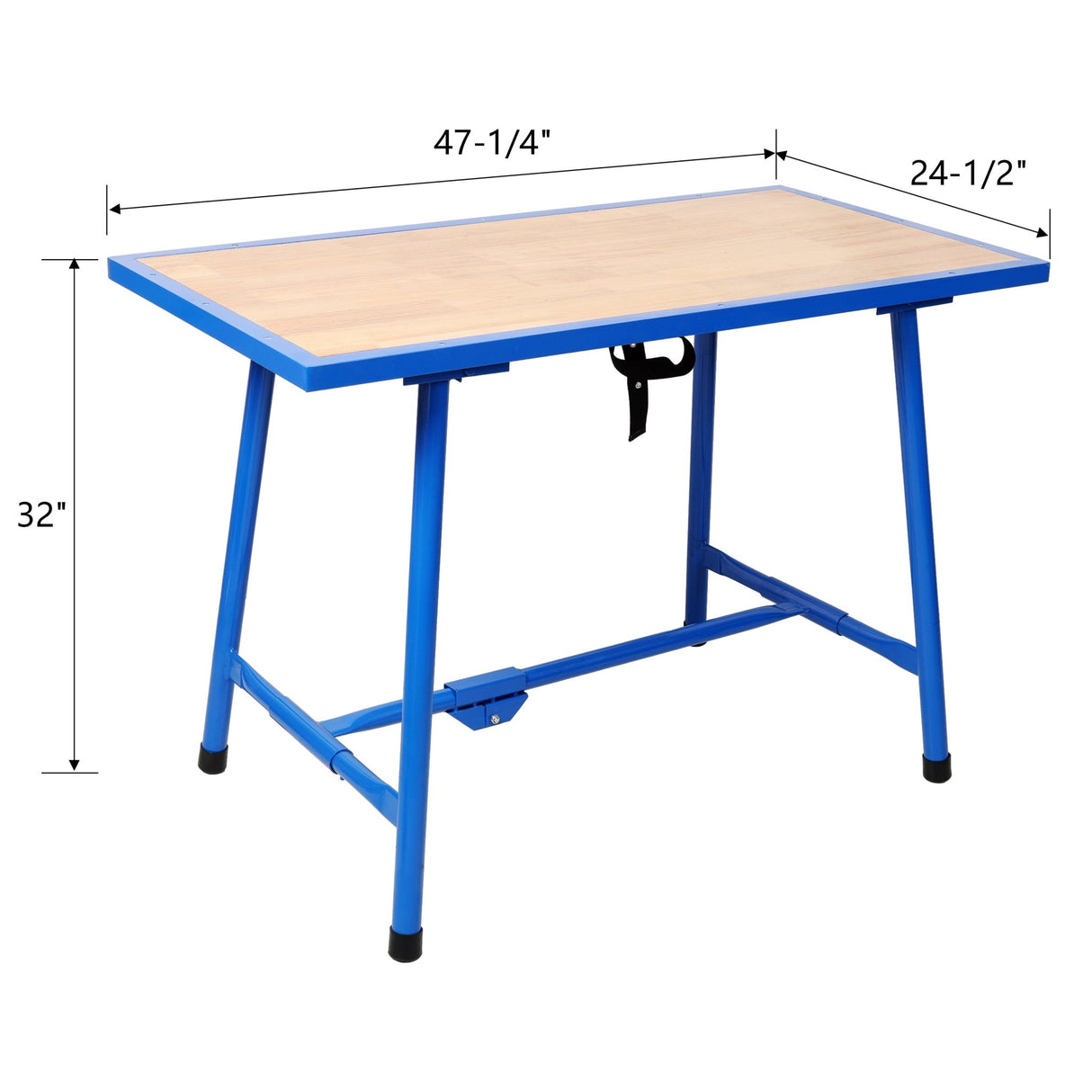 Foldable Work Bench Workshop Tool Bench 660Lbs Capacity - Blue - Fab Heavy Parts