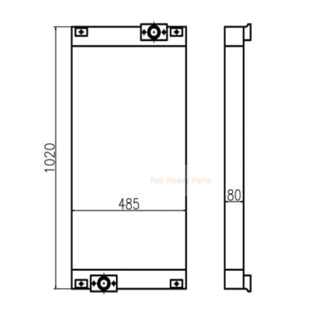Fits For Case Excavator CX225SR CX210B CX210BLR CX210BNLC Hydraulic Oil Cooler LN001800