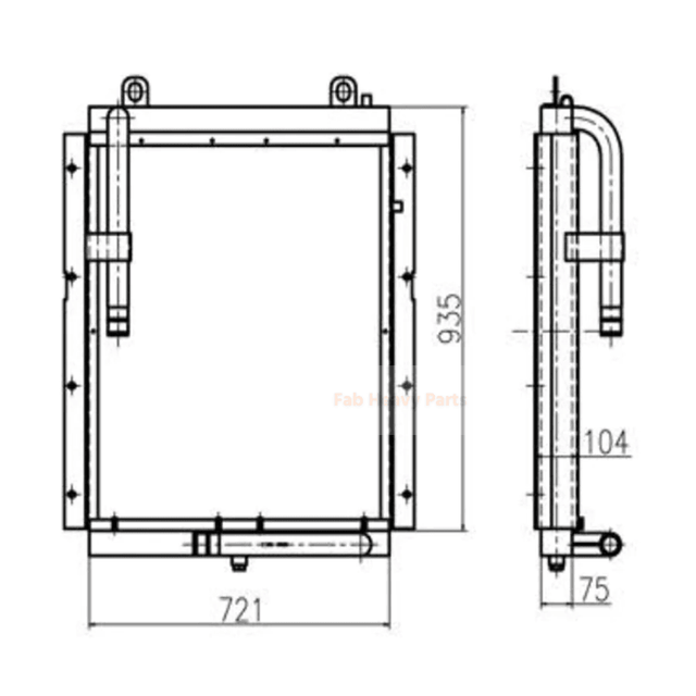 Für Doosan Bagger DH270-7 DH280 Hydraulikölkühler