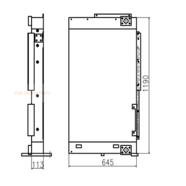 For Doosan Excavator DX345-9 DX350 DH370-9 Hydraulic Oil Cooler