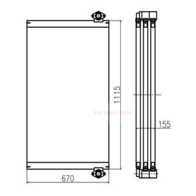 Für Doosan Bagger DX520 Hydraulikölkühler