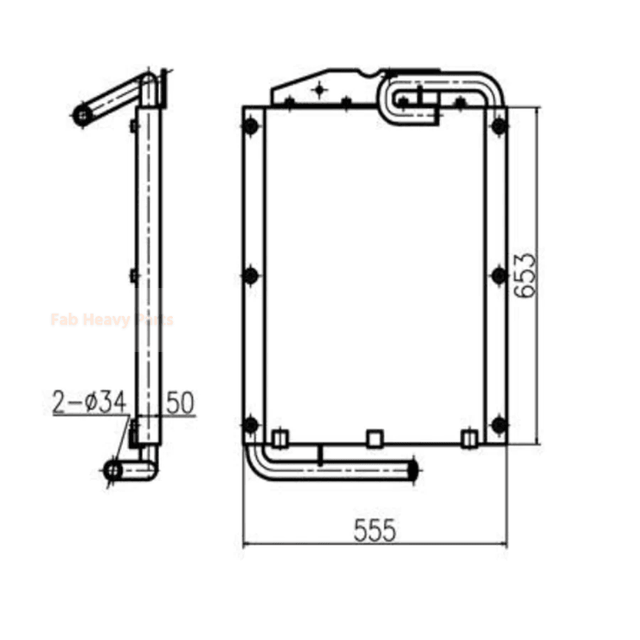 Für Doosan Bagger S55-V Hydraulikölkühler
